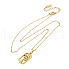 Rectangle with Eye 304 Stainless Steel Pendant Necklaces NJEW-H059-19G-4