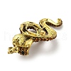 Snake Rhinestone Brooch Pin JEWB-A034-08AG-2