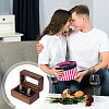 Wooden Couple Rings Box OBOX-WH0019-03A-7