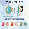 12Pcs 6 Colors Oval Detachable Cat Eye & Imitation Pearl Shoe Decoration DIY-FG0004-76-2