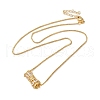 Brass Pave Clear Cubic Zirconia Pendant Necklaces for Women NJEW-S429-04G-03-2