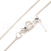 1mm Rack Plating Brass Box Chain Adjustable Slider Necklaces for Women Men MAK-L044-01S-2