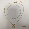 Natural Shell Square Pendant Necklace EH4295-1-5