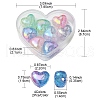 8Pcs 4 Colors Transparent Crackle Acrylic Beads OACR-YW0001-33-3