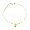 Ion Plating(IP) Initial Letter 304 Stainless Steel Pendant Necklaces NJEW-R265-05G-Y-2