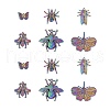 12Pcs 6 Style Insects Themed Alloy Pendants X1-FIND-LS0001-02-1