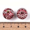 Bohemian Style Printed Schima Wood Beads WOOD-T032-31M-4
