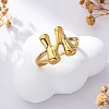 304 Stainless Steel Open Cuff Rings for Women RJEW-M060-01G-14-1