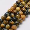 Natural Tiger Eye Bead Strands G-P230-08-F-6mm-1