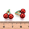 Brass Enamel Charms KK-N265-03G-3