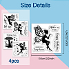 4Pcs 4 Styles PVC Stamp DIY-WH0487-0001-6
