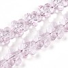 Transparency Glass Beads Strands GLAA-T023-36B-1
