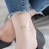 Stainless Steel Alloy Charm Anklets WG33B59-22-1