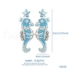 Summer Ocean Vacation Style Handmade Glass Seed Beaded Bohemian Dangle Stud Earrings PW-WGFE95A-04-2