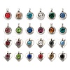 25Pcs 12 Colors 304 Stainless Steel Rhinestone Charm STAS-LS0001-19P-1