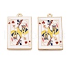 Rack Plating Alloy Enamel Pendants ENAM-N056-392B-KCG-1