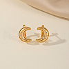Moon Brass Hoop Earrings ZD1343-5