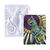 Rectangle with Cat & Sun DIY Wall Decoration Silicone Molds SIL-F007-10-1