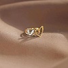 2Pcs Heart Alloy Finger Rings for Women FS-WG57BD0-01-1