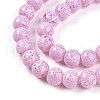 Transparent Baking Painted Glass Beads Strands DGLA-N009-8mm-02-4