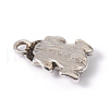 Toad Tibetan Style Alloy Pendants PALLOY-ZN40048-AS-RS-2