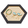 Hexagon Rattan Jewelry Plates AJEW-WH0258-735-1