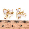Brass Micro Pave Cubic Zirconia Charms KK-N261-92C-G-3