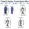 SUNNYCLUE 24Pcs 4 Colors Alloy Enamel Pendants FIND-SC0012-04-2