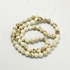 Frosted Round Natural Magnesite Beads Strands G-I168-07-6mm-2