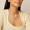 Alloy Interlocking Double Rings Pendant Necklaces for Women FS-WGAF32C-01-2