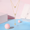 SHEGRACE 925 Sterling Silver Double Layered Necklace JN635C-4