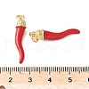 Brass Enamel Pendants KK-A252-13B-G-3