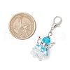 Angel Glass Pendant Decorations HJEW-MZ00215-5
