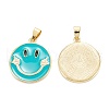 Brass Enamel Pendants KK-M220-02G-3