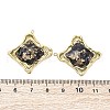 304 Stainless Steel Pave Natural Obsidian Pendants STAS-V003-04G-02-3