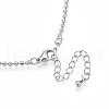 2MM Brass Textured Ball Chain Necklace Making KK-N258-21P-4