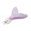 Resin Mermaid Fishtail Pendants PALLOY-JF03796-5