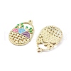 Easter Alloy Enamel Pendants ENAM-E360-01G-02-2