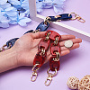 Givenny-EU 2Pcs 2 Colors Acrylic Curb Chain Bag Strap FIND-GN0001-29-6