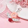 Acrylic Flower Pendant Decoration HJEW-JM01312-4