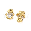 Rack Plating Brass Micro Pave Clear Cubic Zirconia Charms KK-Z045-11A-G-2