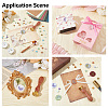 Brass Wax Seal Stamps with Wood Handle AJEW-WH0412-0332-6