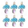 Glass Seed Beaded Jellyfish Pendants PALLOY-MZ00706-2