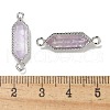 Natural Amethyst Faceted Double Terminal Pointed Hexagon Connector Charms G-G181-04P-02-3