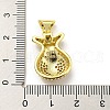 Brass Micro Pave Cubic Zirconia Pendants FIND-Z023-19G-3