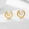 S925 Sterling Silver Round Stud Earrings NN9248-1-1