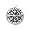 304 Stainless Steel Norse Valknut Rune Pendant STAS-E158-07AS-1