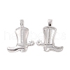 Rack Plating Brass Micro Pave Cubic Zirconia Pendants KK-C008-30P-1