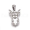 304 Stainless Steel Puppy Pendants STAS-F219-05P-1