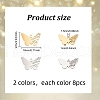 DICOSMETIC 16Pcs 2 Colors 304 Stainless Steel Charms STAS-DC0012-79-2